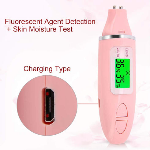 Professional Skin Analyzer Machine, Digital Oil Sensor, LCD Display Monitoring Meter for Face