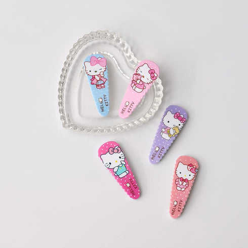 Hello Cat Hair Clips for Girls, Cute Barrettes, Metal Snap Hair Clips Accessories, 5 Pieces Gift