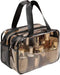WEISIPU Large Waterproof Clear Travel Bag, Transparent Makeup Bag with Double Zipper - Stylish Black Trim