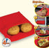 UPSTORE 4PCS 4 Red Microwave Potato Bags Reusable Baked Bag Potato Microwave Baking Pouches for Potato Pouch Cooking