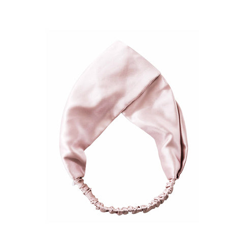 ZIMASILK 100% Mulberry Silk Twisted Headband, Elastic Hair Wrap Accessory for Women, Pink