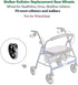 Walker Rollator Replacement Wheel (1) Grey Tire (HL450W (Rear)) by HEALTHLINE