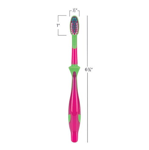 SmileGoods Y264 Child Toothbrush, Soft, Dolphin Grip, Assorted Colors, Bulk Pack of 72