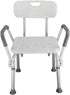 XIAOSENLIN White Shower Chair Shower Stool 450lbs Bath Seat Chair Bathroom Chair with
