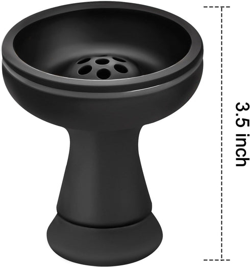 Hookah Bowl, Silicone Phunnel Bowl, Perfect Fit Charcoal Holder, Black Shisha Bowl Replacement for Clay Bowls