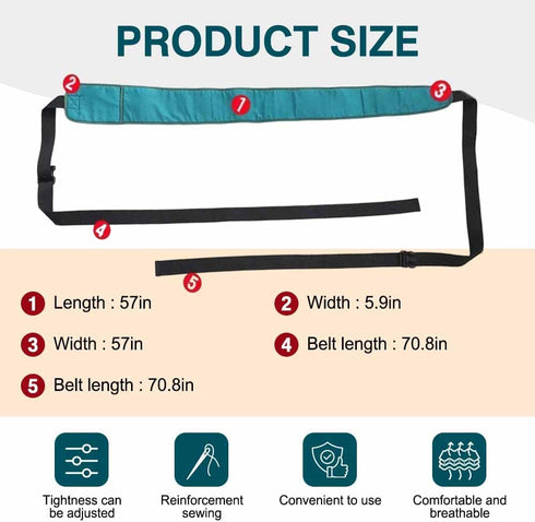QNZKIOXV Anti-Fall Bed Restraint Strap for Elderly, Medical Restraints for Hospital Bed and Wheelchair Seat Belt