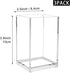 Cerpourt 3 Pack Clear Acrylic Makeup Brush Holder, Modern Design Desk Accessories, Pencil Pen Holder Cup for Office