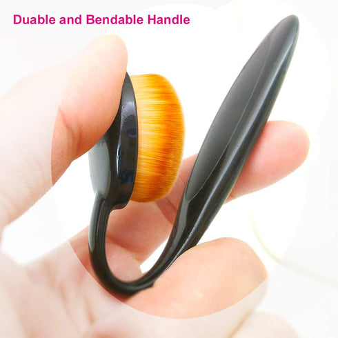 Oval 1# Makeup Brush, Upgraded Toothbrush Foundation Concealer Blending Tool, 1PC for Flawless Application