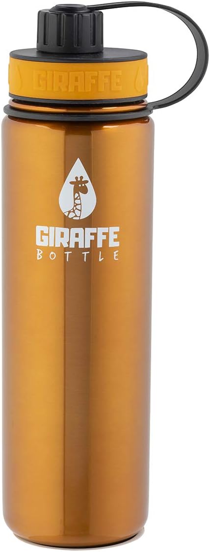 24oz Stainless Steel Drinking Bottle with Insulated and Direct-Drink Lids in Burnt Orange