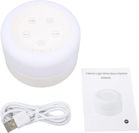 Srliya White Noise Machine 10 Nature Sounds 2 Lullabies, Music Aid Machine with