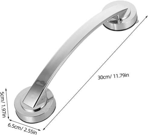 Jojofuny Suction Shower Grab Bar for Seniors - Colorfast & Durable Bathroom Armrest