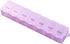 Junfamilee Pink Pill Organizer Box Transparent 7 Grids Pill Storage Box Clear Tablets