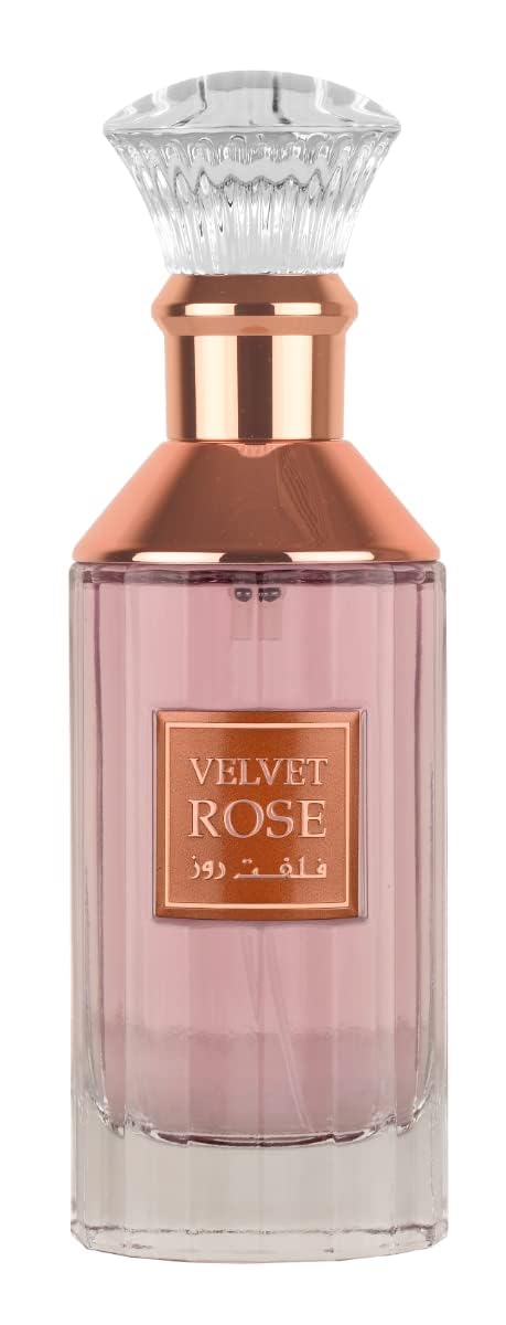 Velvet Rose Eau de Parfum Spray 3.4 Ounce by Lattafa Perfumes for Unisex