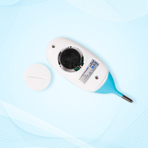 Baby Rectal Thermometer with Fever Indicator, Easy@Home Digital Thermometer with LCD Display for Newborns