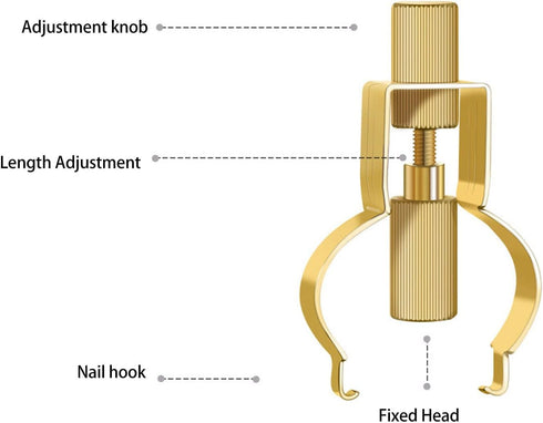 Ingrown Toenail Lifter, Stainless Steel Nail Corrector Tool for Curved Ingrown Toenails, Foot Care Pedicure Tool (Gold)