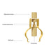 Ingrown Toenail Lifter Tool, Stainless Steel Professional Clamp for Ingrown Toenail Care, Paronychia (Gold)