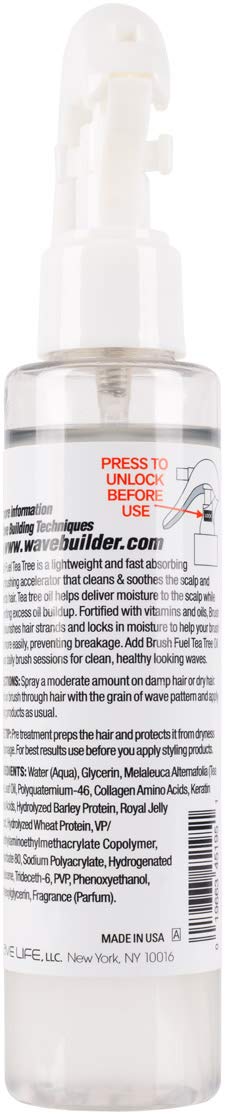 Wavebuilder Brush Fuel Tea Tree Oil Scalp Healthy, 4.9 Fl Oz