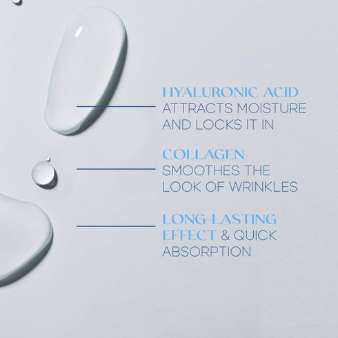Hyaluronic Acid and Collagen Sheet Face Mask for Moisture & Skin Firming, Cruelty Free Korean Skin Care, 5 Masks