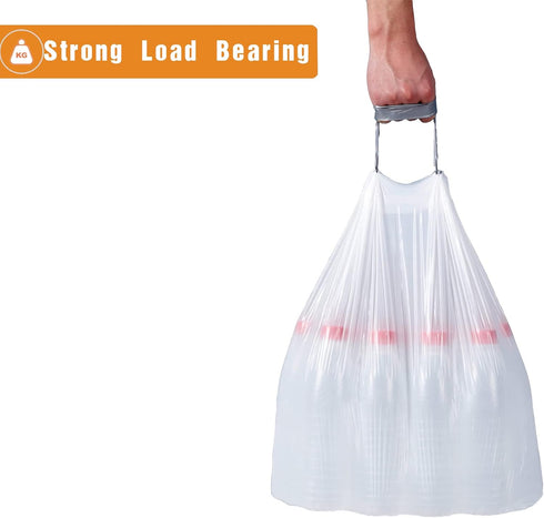 Code C (200 Count) Trash Bags - Custom Fit Drawstring, Compatible with simplehuman Code C, 1.2 Mil Heavy Duty Liners