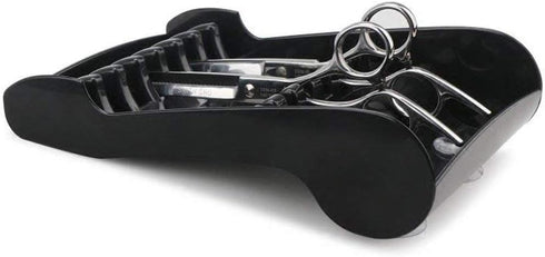 Professional Salon Scissors Holder Racks - Organizer Storage Tray for 6 Scissors, Black