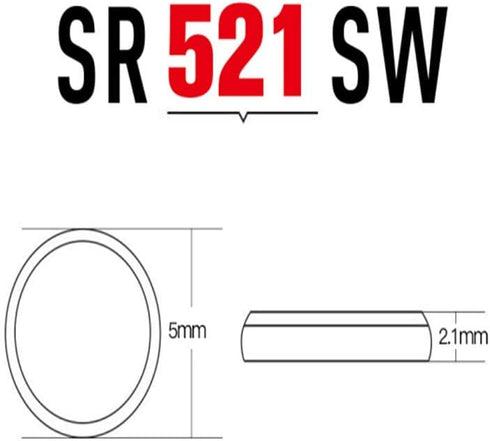 SKOANBE 10PCS SR521SW AG0 LR521 379 1.5v Button Coin Cell Watch Battery