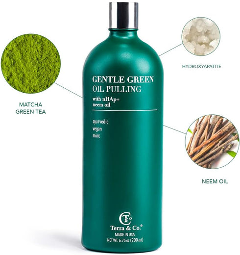 Terra & Co. Gentle Ayurveda Oil Pulling for Teeth and Gums - Vegan Natural Mouthwash, 200ml