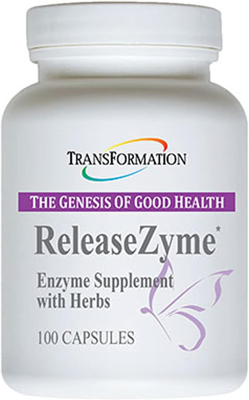 TRANSFORMATION THE GENESIS OF GOOD HEALTH Enzymes ReleaseZyme Blend Supplement with Natural Herbs,