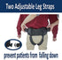 MB-2910 55 inch Patient Lift Transfer Gait Belt with Leg Straps & Quick Release Metal Buckle, Medical Nursing Safety