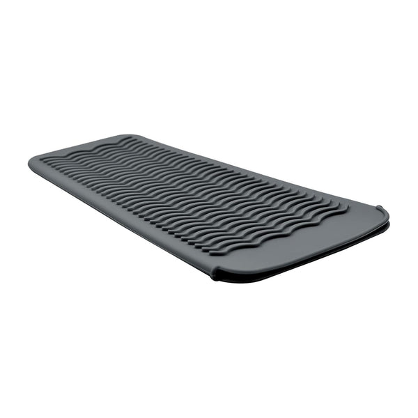 Silicone Heat Resistant Mat, 11 x 5 Inch, Grey, 1 Pack for Hair Iron