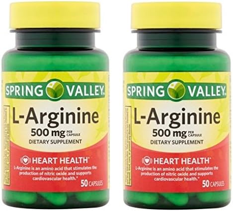 Spring Valley L-Arginine 500 Mg - 100 Capsules (Pack of 2)