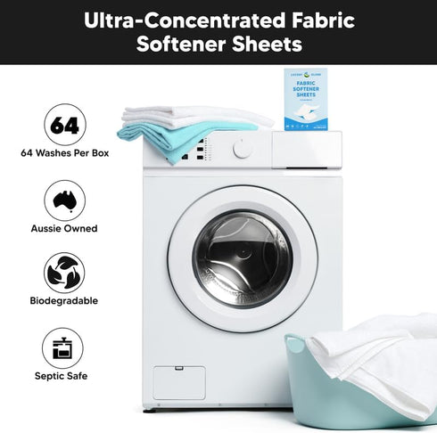Lucent Globe Fabric Softener Sheets for Washer - Softens & Freshens Laundry, Gentle on Fabrics & Skin - Free from Harsh