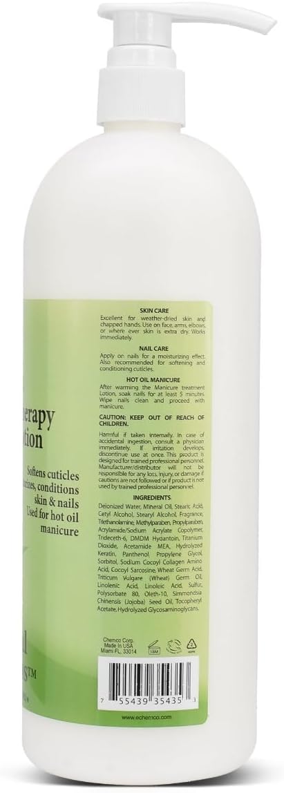 PRONAIL - Healing Therapy Massage Lotion - Professional Pedicure, Body and Hot Oil Manicure, Infused with Natural Oils, Vitamins, Panthenol and Amino Acids (Aloe Vera, 32 Ounce)