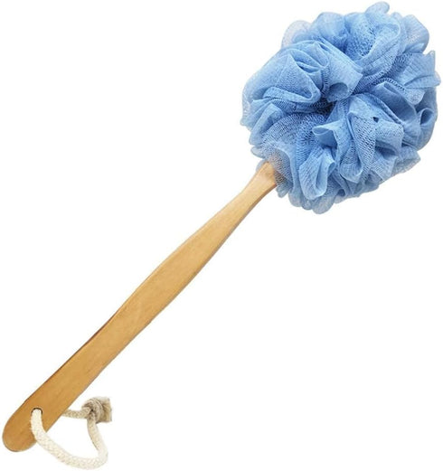 Loofah with Handle - Shower Sponge, Bath Brush, Back Scrubber for Body, PE Soft Mesh Luffa for Men and Women