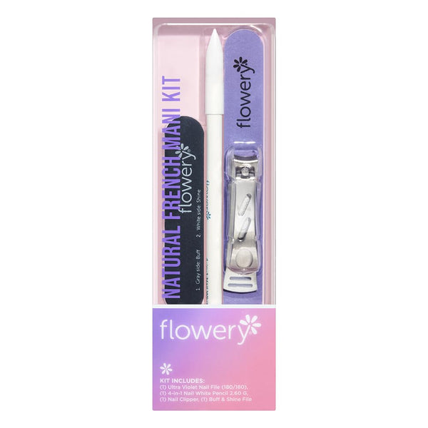 Natural Flowery French Mani Kit