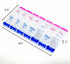 Smart Essentials 7-Day Weekly AM/PM Pill Organizer, Medicine Box with Large Compartments, Pink and Blue, Clear Plastic