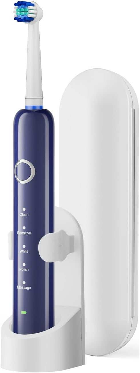 MCUDKIK 5 2-Minute 8 (2 Rotating Electric Toothbrush for Adults, Rechargeable Power Toothbrush with Cleaning Modes