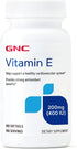 GNC Vitamin E 200mg, 100 Softgels, Supports Healthy Cardiovascular System