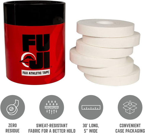 Fuji Jiu-Jitsu and Judo Finger Tape with Case (6 Rolls)