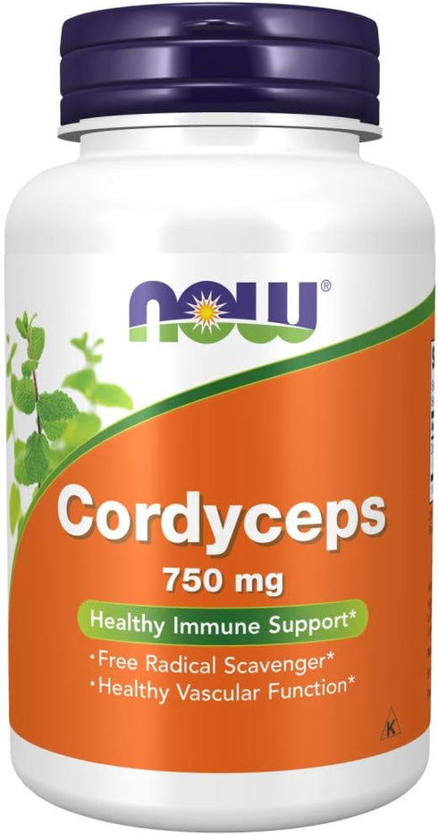 NOW Supplements Cordyceps 750 mg, Healthy Immune Support, 90 Veg Capsules