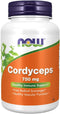 NOW Supplements Cordyceps 750 mg, Healthy Immune Support, 90 Veg Capsules