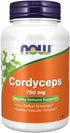 NOW Supplements Cordyceps 750 mg, Healthy Immune Support, 90 Veg Capsules