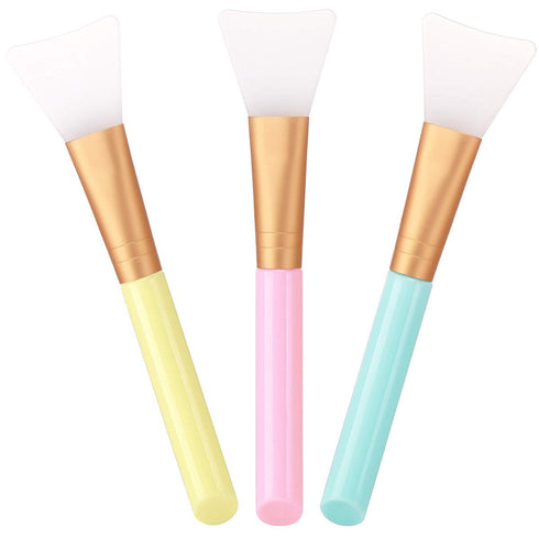 Akstore 3PCS Silicone Face Mask Brush, Soft Applicator Tool for Facial Mud Mask and Body Lotion