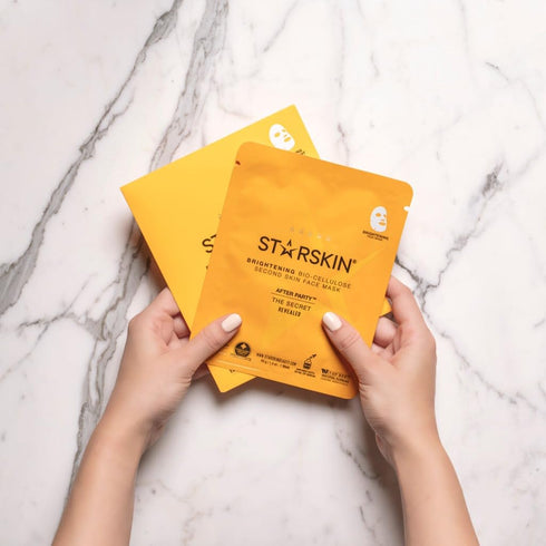STARSKIN After Party - Premium Korean Skincare Bio-Cellulose Facial Mask with Fermented Coconut Juice - 1 Mask