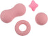 HOOWIFFY Muscle Relaxation Yoga Massage Ball Set 4pcs Pink Silicone Sports Massage Balls