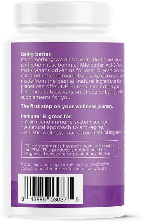 nbpure Immune+ Daily Immune System Supplement Boost - 90 Count, Immunity Supplement