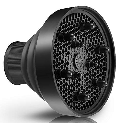 WAJIAYON Universal Collapsible Hair Dryer Diffuser Attachment - Lightweight Portable Travel Tool, Fits Most Blow Dryers