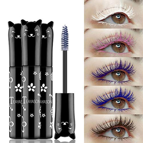 Mascara Liquid Black Lashes Makeup, Waterproof Hypoallergenic Fast Dry Curling Lengthening Eyelashes for Party Use