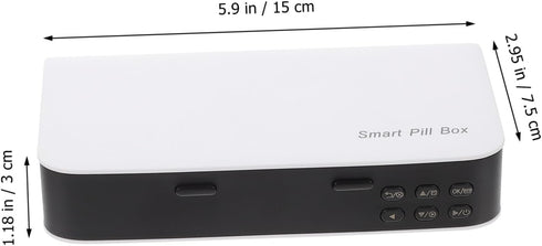 Smart Portable Medicine Pill Organizer with Alarm Reminder for Elderly, Electronic Weekly Pill Box Timer for Scheduled