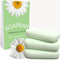Hypoallergenic Organic Bar Soap for Sensitive Skin, Natural Ingredients with Chamomile Oil, Vegan, 3 Bars
