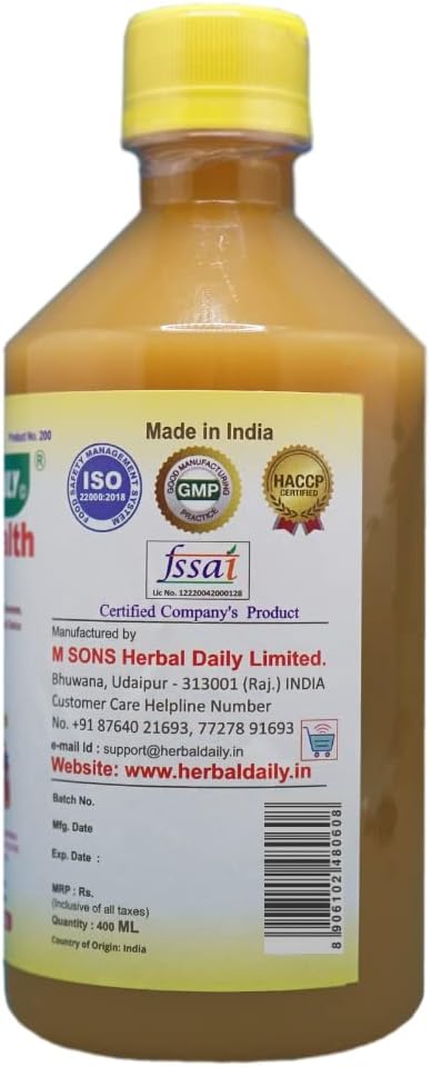 Heart Health Dietary Supplement - 400 ml - Supports Heart Wellness, Lowers Cholesterol - Apple Cider Vinegar, Garlic,